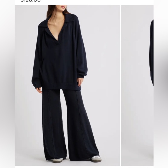 Free People Pants - Black Free People Beach Sweat Set